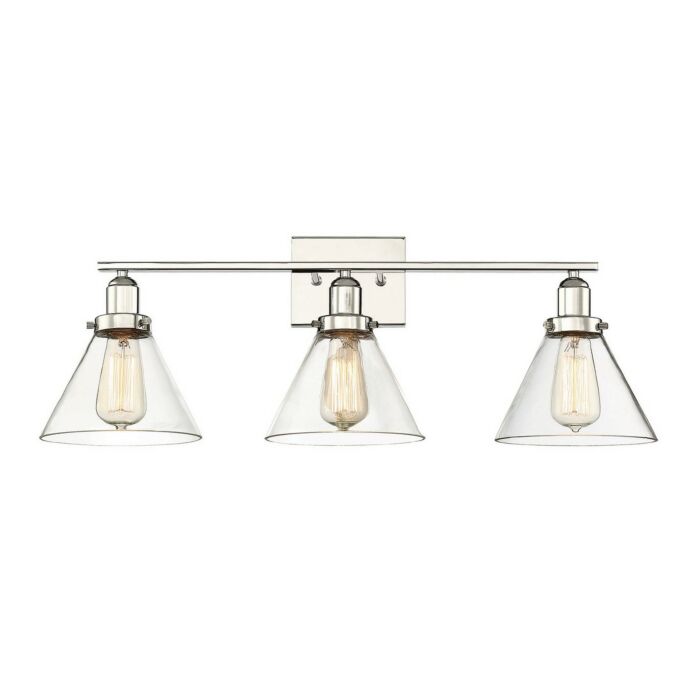 Savoy House Drake 3 Light Bathroom Vanity Light in Polished Nickel