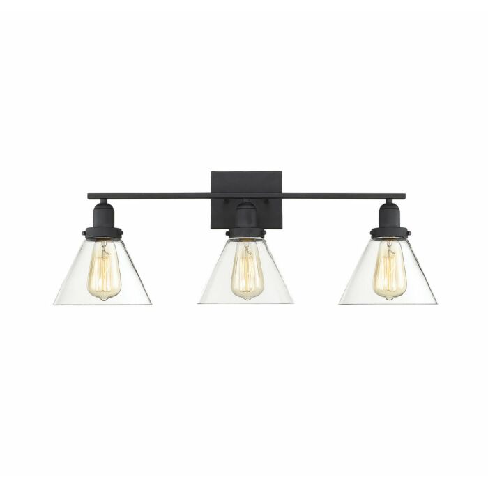 Savoy House Drake 3 Light Bathroom Vanity Light in Black