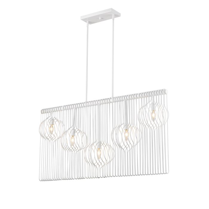Z Lite Contour 5 Light Chandelier In White