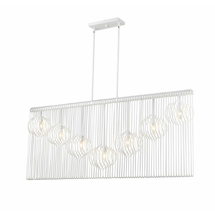 Z Lite Contour 7 Light Chandelier In White