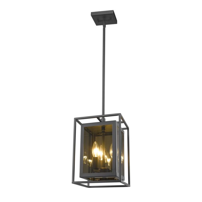Z Lite Infinity 3 Light Mini Pendant Light In Misty Charcoal