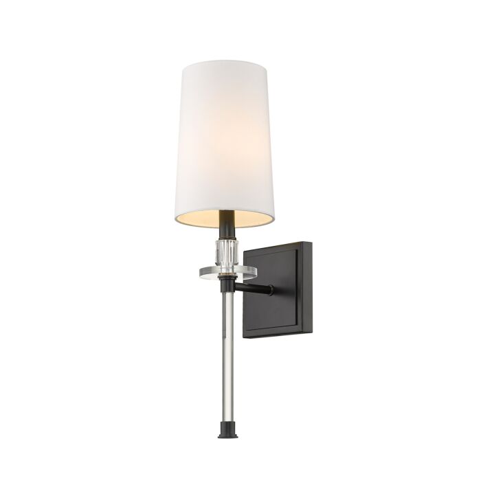 Z Lite Sophia 1 Light Wall Sconce In Matte Black