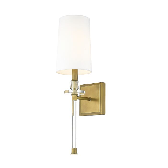 Z Lite Sophia 1 Light Wall Sconce In Rubbed Brass