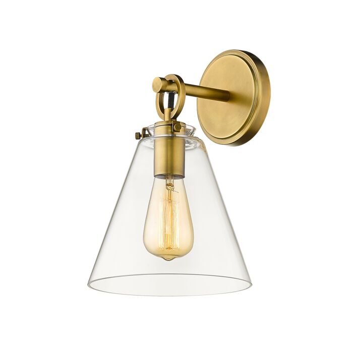 Z Lite Harper 1 Light Wall Sconce In Rubbed Brass