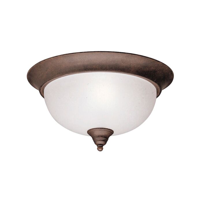 Kichler Dover 2 Light Flush Mount in Tannery Bronze