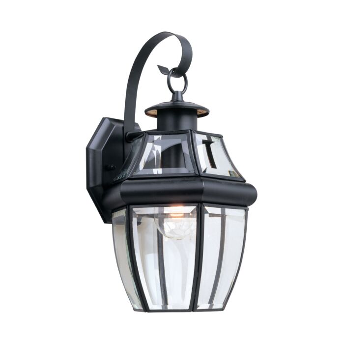 Sea Gull Lancaster 14 Inch Outdoor Wall Light in Black