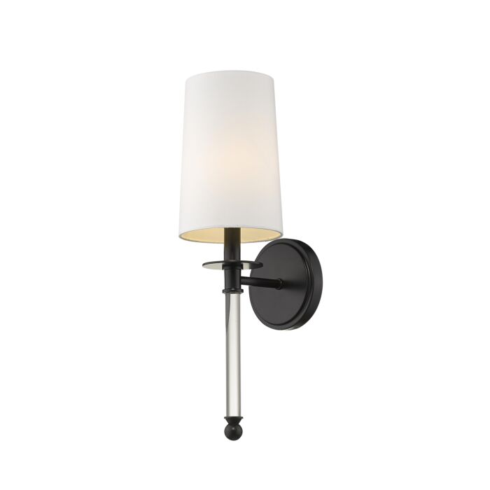 Z Lite Mila 1 Light Wall Sconce In Matte Black