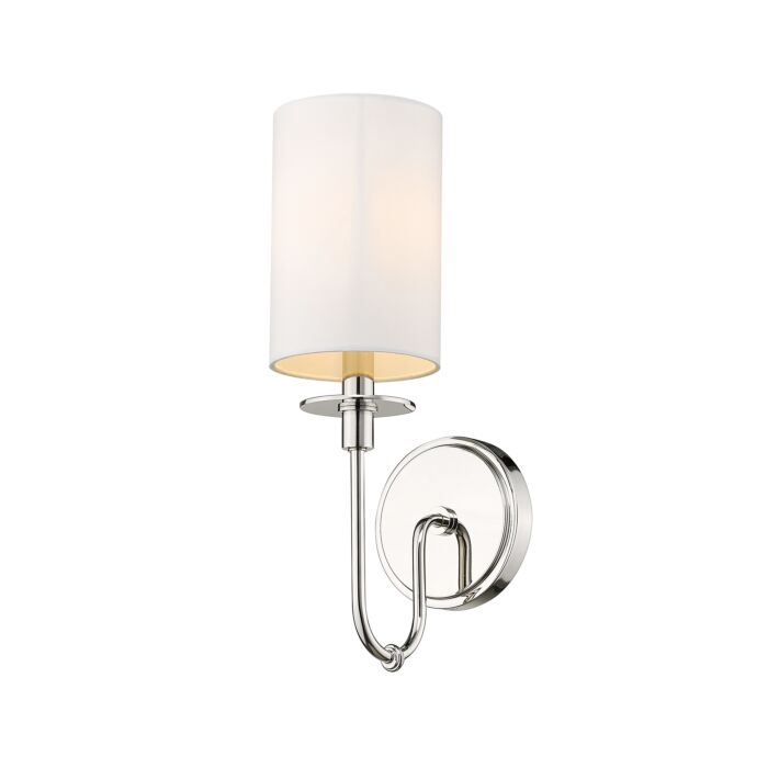 Z Lite Ella 1 Light Wall Sconce In Polished Nickel
