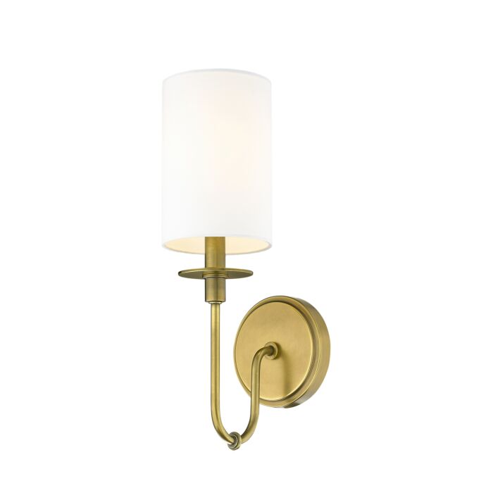 Z Lite Ella 1 Light Wall Sconce In Rubbed Brass