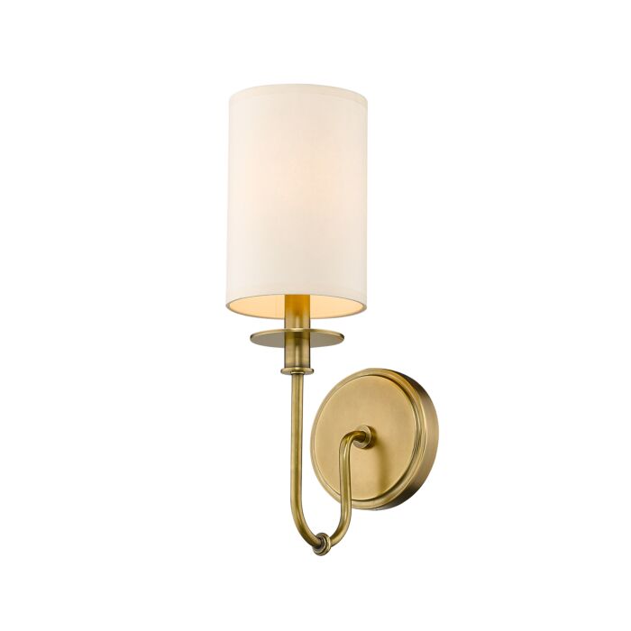 Z Lite Ella 1 Light Wall Sconce In Rubbed Brass