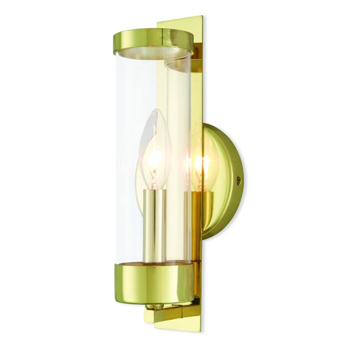 Castleton 1-Light Wall Sconce in Polished Brass