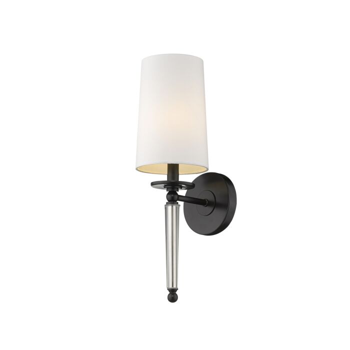 Z Lite Avery 1 Light Wall Sconce In Matte Black