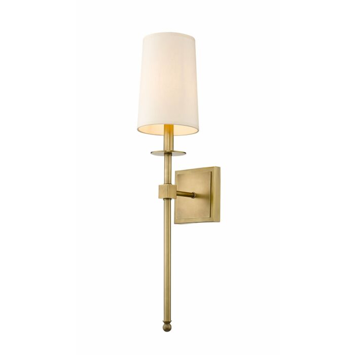 Z Lite Camila 1 Light Wall Sconce In Rubbed Brass
