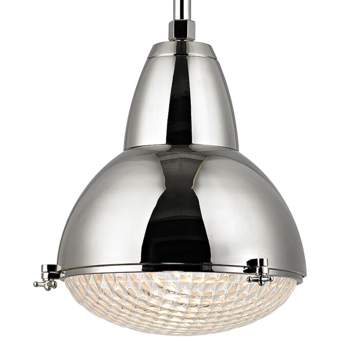 Hudson Valley Belmont 19 Inch Pendant Light in Polished Nickel