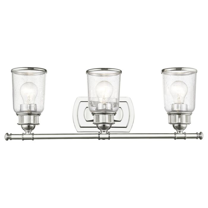 Lawrenceville 3-Light Bathroom Vanity Light in Polished Chrome