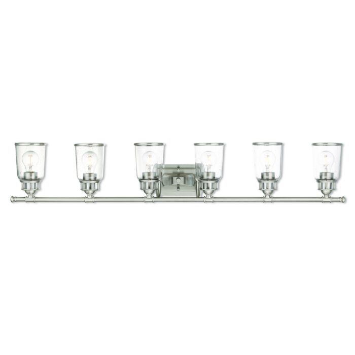 Lawrenceville 6-Light Bathroom Vanity Light in Brushed Nickel