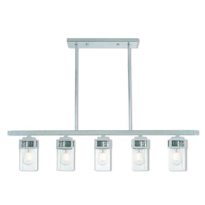 Harding 5-Light Linear Chandelier in Polished Chrome