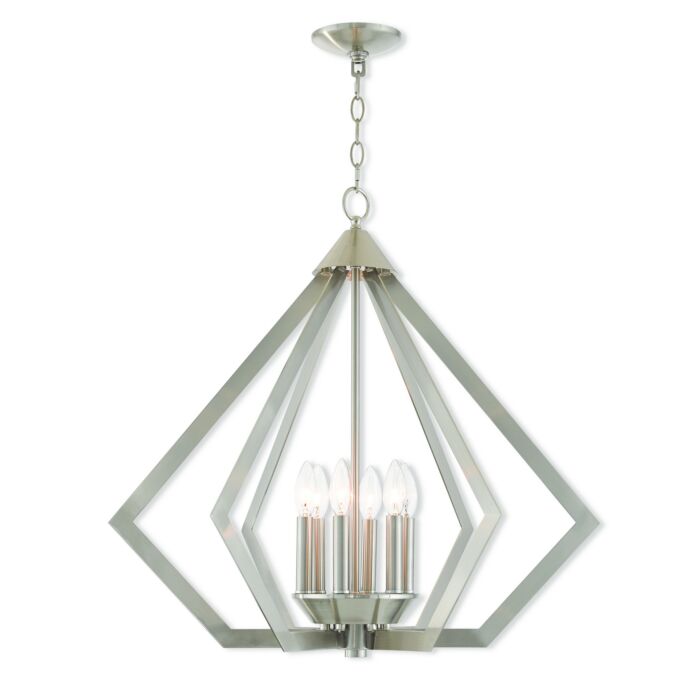 Prism 6-Light Chandelier in Brushed Nickel