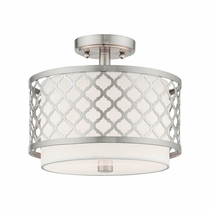 Arabesque 2-Light Ceiling Mount in Brushed Nickel