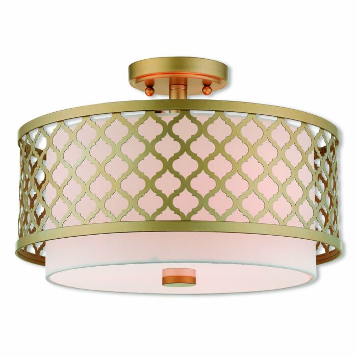 Arabesque 3-Light Ceiling Mount in Soft Gold