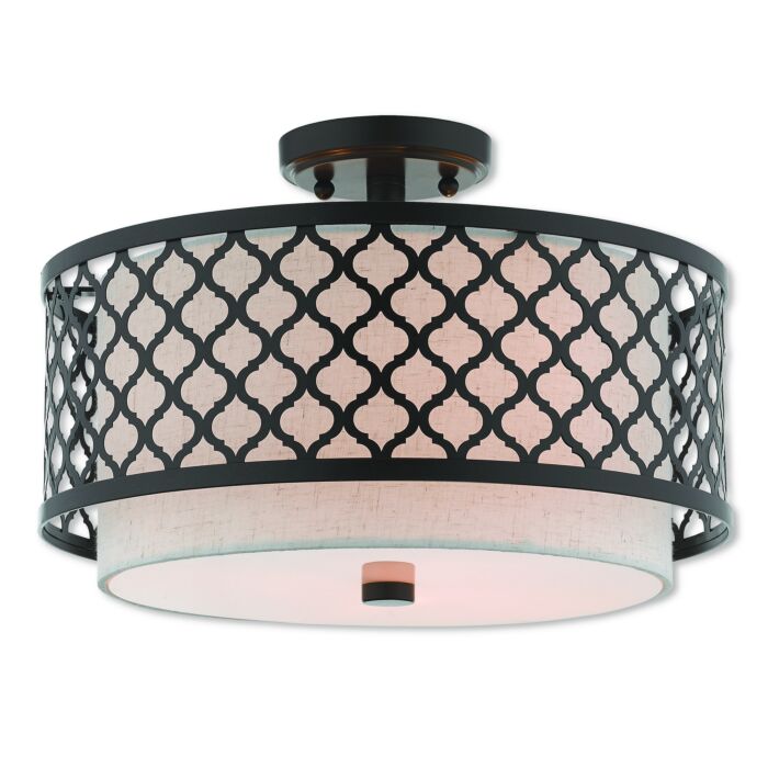 Arabesque 3-Light Ceiling Mount in English Bronze