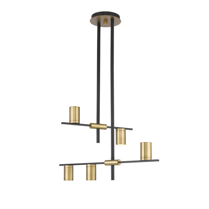 Z Lite Calumet 5 Light Chandelier In Matte Black With Olde Brass
