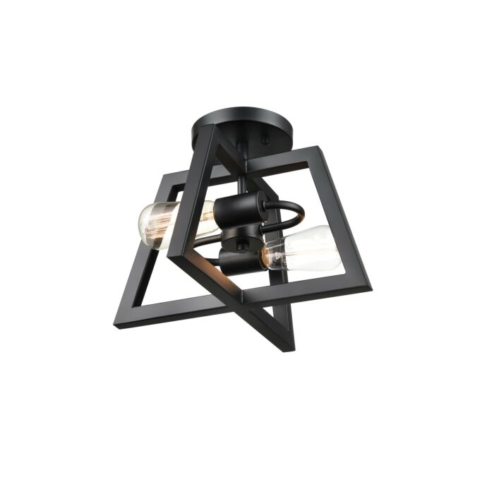 Millennium 2 Light Ceiling Light in Matte Black