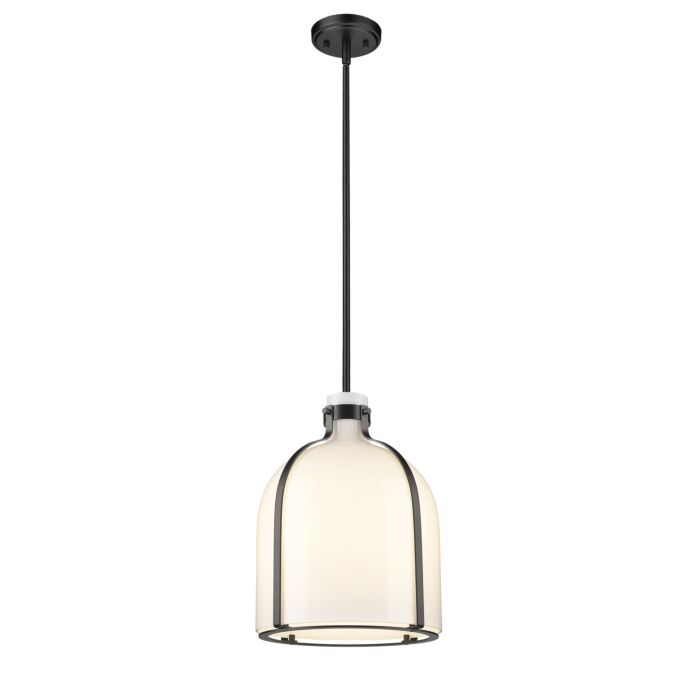 Z Lite Pearson 1 Light Pendant Light In Matte Black