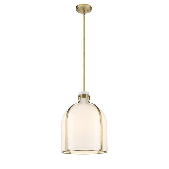 Z Lite Pearson 1 Light Pendant Light In Rubbed Brass