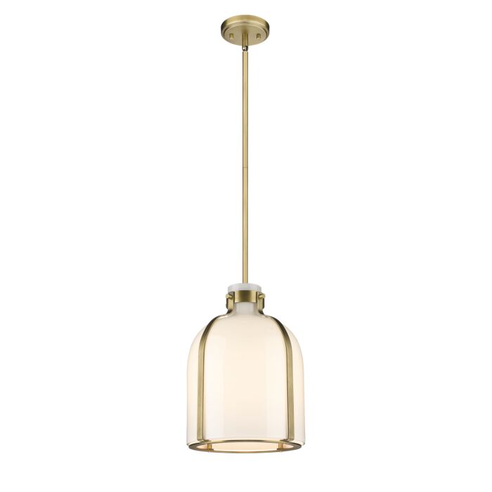 Z Lite Pearson 1 Light Pendant Light In Rubbed Brass