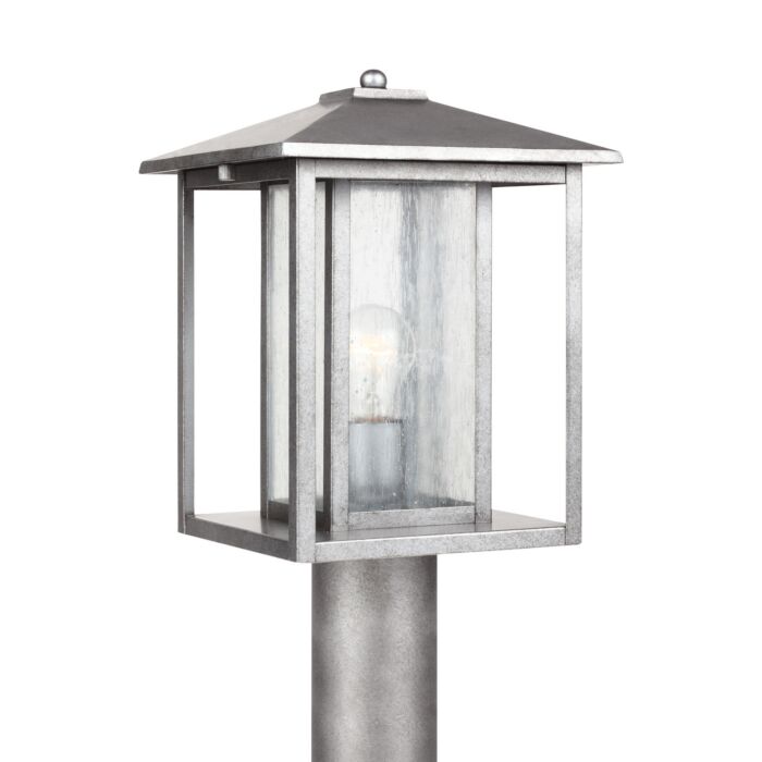 Sea Gull Hunnington 15 Inch Outdoor Post Light in Weathered Pewter