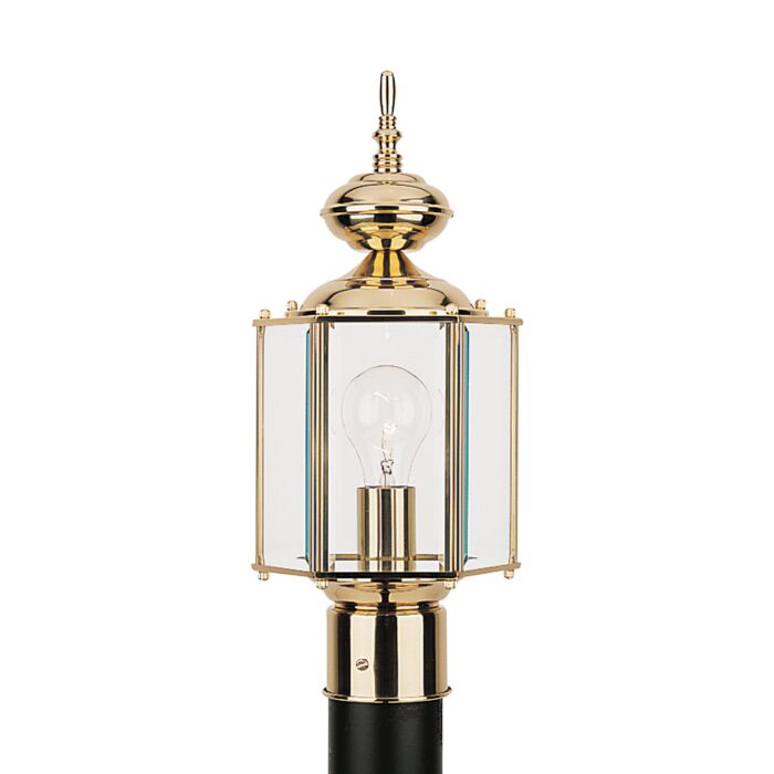 Sea Gull Classico 16 Inch Outdoor Post Light in Polished Brass