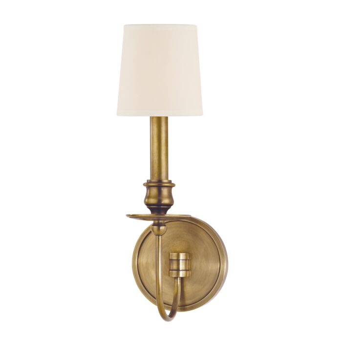 Hudson Valley Cohasset 14 Inch Wall Sconce in Aged Brass