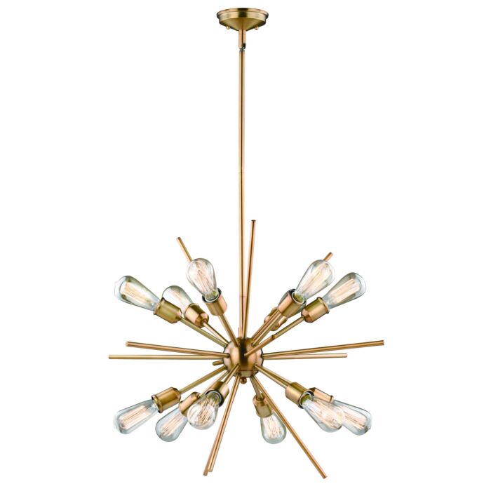 Estelle 12-Light Pendant in Natural Brass
