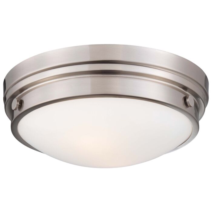 Minka Lavery 2 Light 13 Inch Ceiling Light in Brushed Nickel