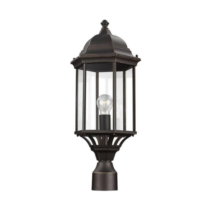 Sea Gull Sevier 22 Inch Outdoor Post Light in Antique Bronze