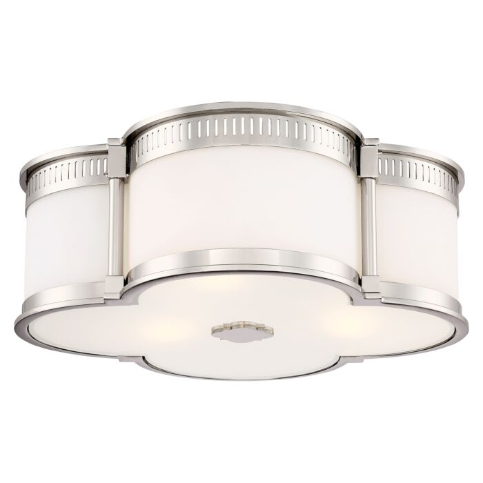 Minka Lavery Quatrefoil LED 16 Inch Ceiling Light in Polished Nickel