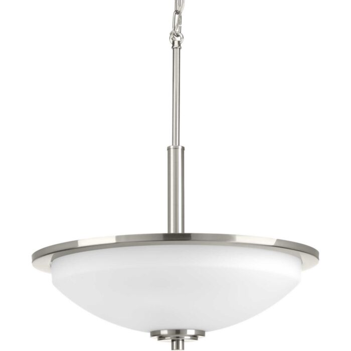 Replay 3-Light inverted pendant in Brushed Nickel