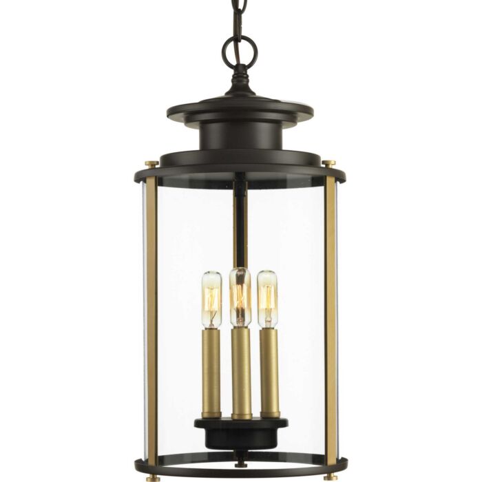 Squire 3-Light Hanging Lantern in Antique Bronze