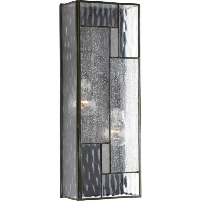 Geometric 2-Light Wall Lantern in Architectural Bronze