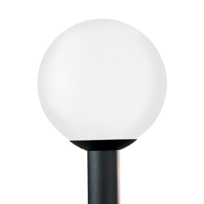 Sea Gull Globe 13 Inch Outdoor Post Light in White Plastic