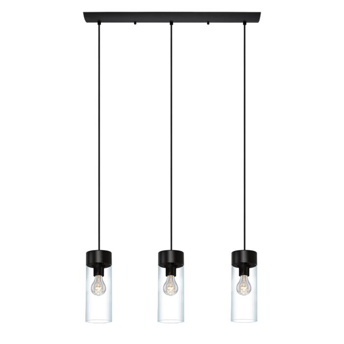 Montey 3-Light Pendant in Matte Black