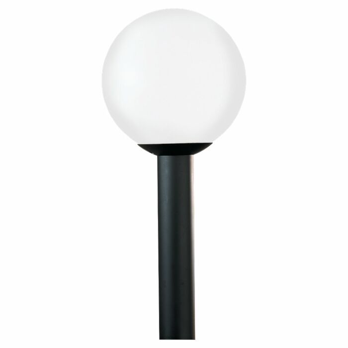 Sea Gull Globe 15 Inch Outdoor Post Light in White Plastic