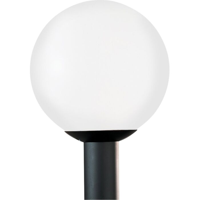 Sea Gull Globe 15 Inch Outdoor Post Light in White Plastic