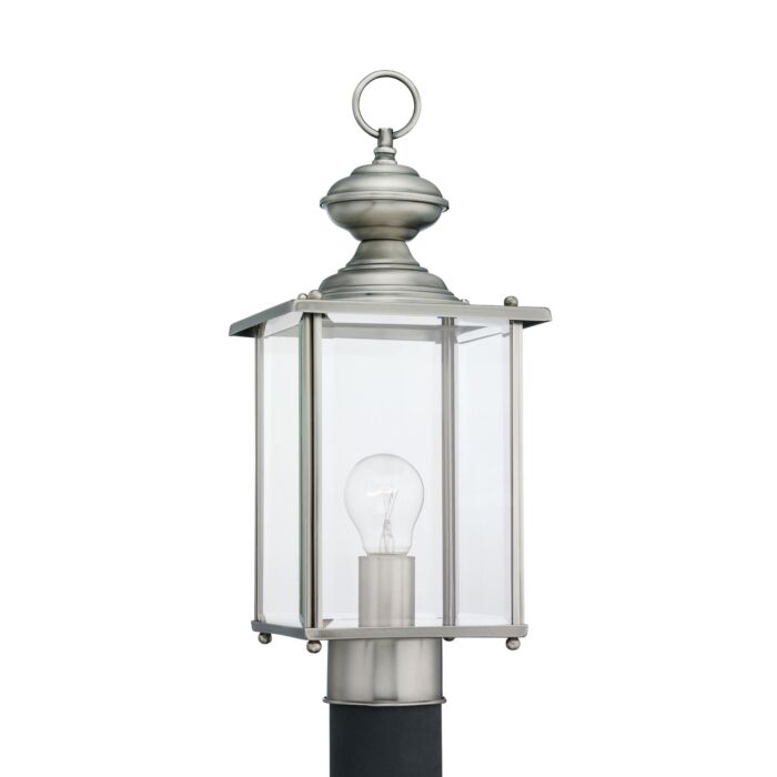 Sea Gull Jamestowne 17 Inch Outdoor Post Light in Antique Brushed Nickel