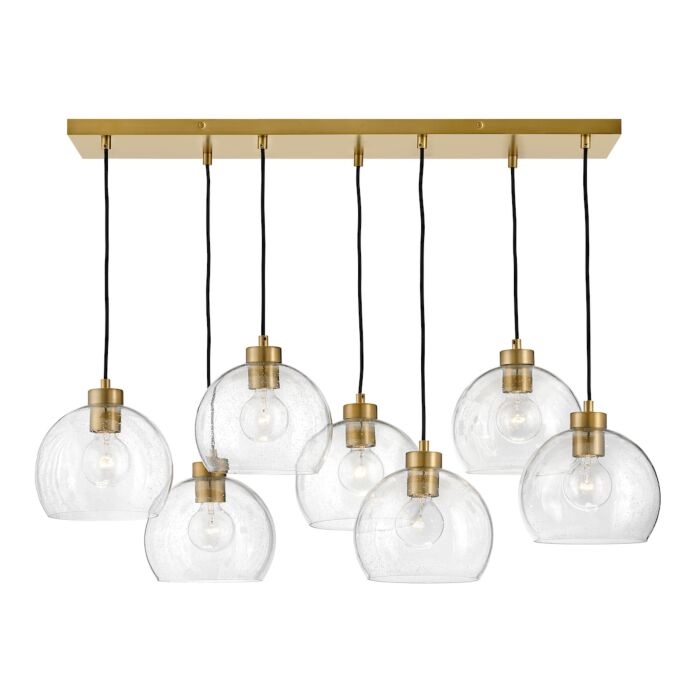 Lark Rumi 7 Light Pendant Light in Lacquered Brass