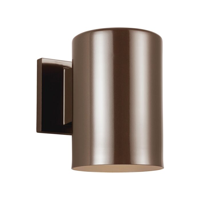 Sea Gull Cylinders 7 Inch Outdoor Wall Light in Bronze