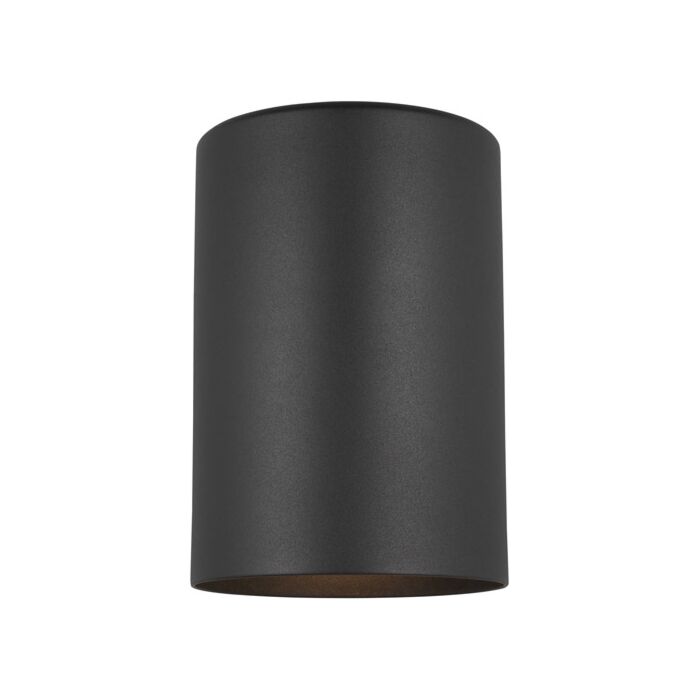 Sea Gull Outdoor Cylinders Outdoor Wall Light in Black
