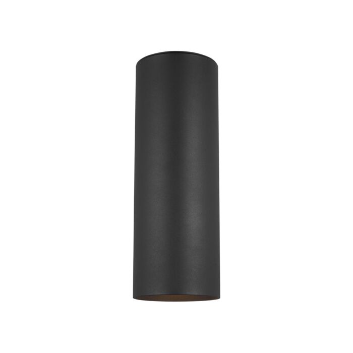 Sea Gull Outdoor Cylinders 2 Light Outdoor Wall Light in Black