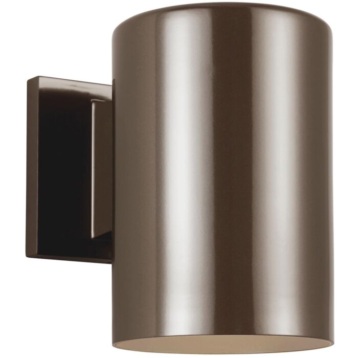 Sea Gull Cylinders 7 Inch Outdoor Wall Light in Bronze